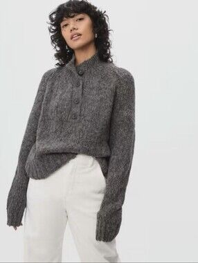 Price Firm 🍓 Everlane Lofty Knit High Neck Grey Sweater